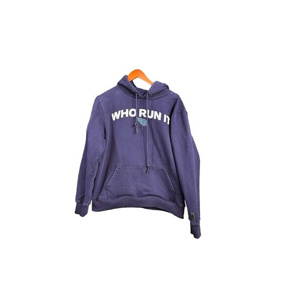 Pro Standard Tennessee Titans Womens SZ L Blue Long Sleeve Hoodie Who Run It - Picture 1 of 8